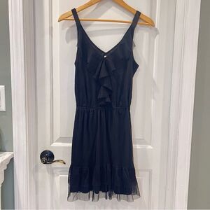 Xhilaration little black casual dress with ruffles